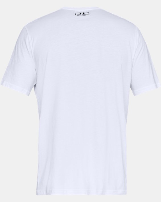Men's UA Sportstyle Left Chest Short Sleeve Shirt in White image number 5
